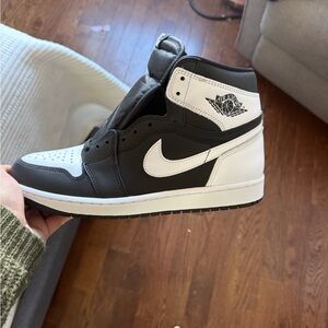 Nike Air Jordan 1 Retro High OG sneaker in the black and white colorway.